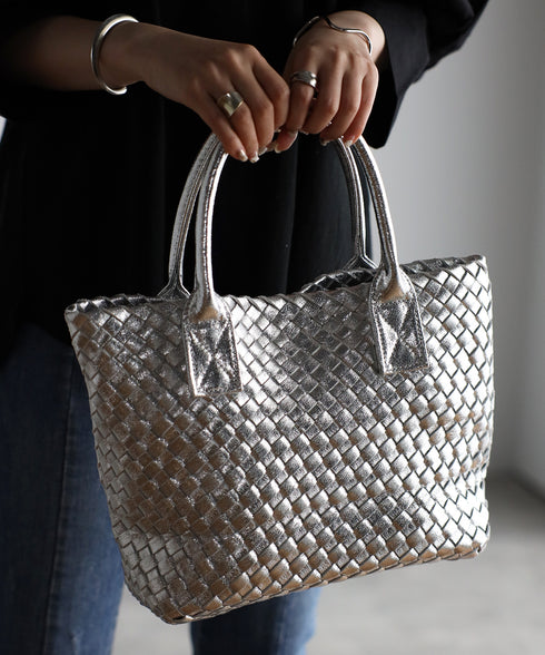 【雑誌掲載】メタリックメッシュトートバッグポーチセット 17-1015